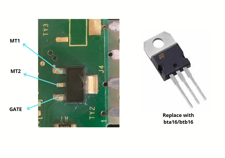 triac smd and triac bta16/btb16 and the pinout